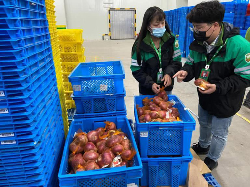 社區生鮮使用(yòng)塑料(liào)周轉筐(kuāng)